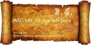 Mátéfi Gardénia névjegykártya